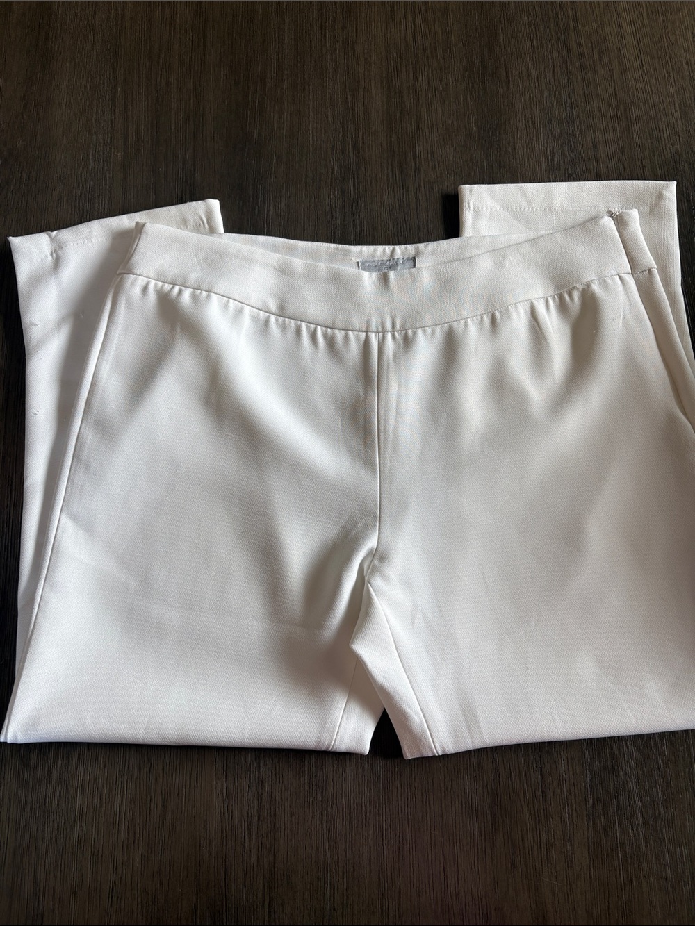 Hilary Radley Cream Pull-On Ponte Trousers